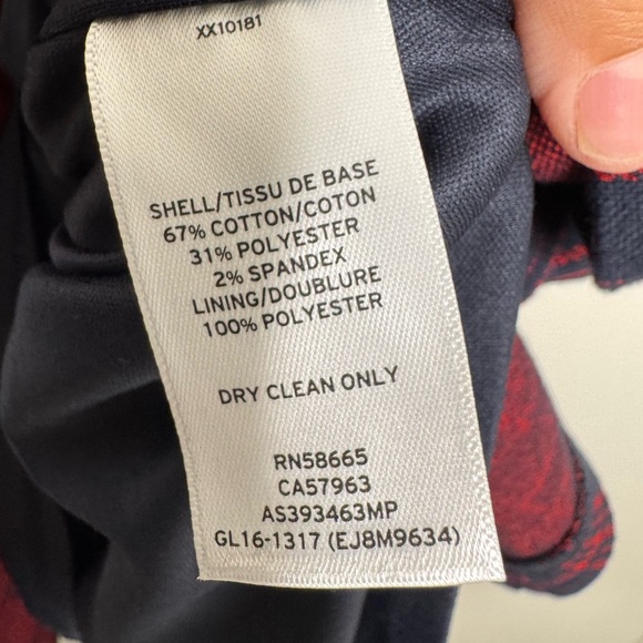 1901 womens 8 plaid red ruffle hem short sleeve dress holiday academia office - Picture 6 of 9